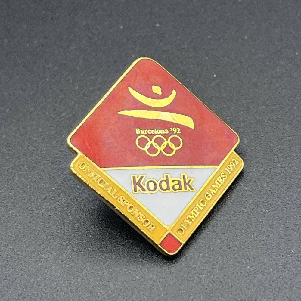 1992 Barcelona Summer Olympics Kodak Sponsor Lapel Hat Pin
